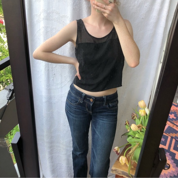 Chiffon cropped tank top - Picture 2 of 6